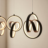 Flair Five Light Pendant in Textured Black