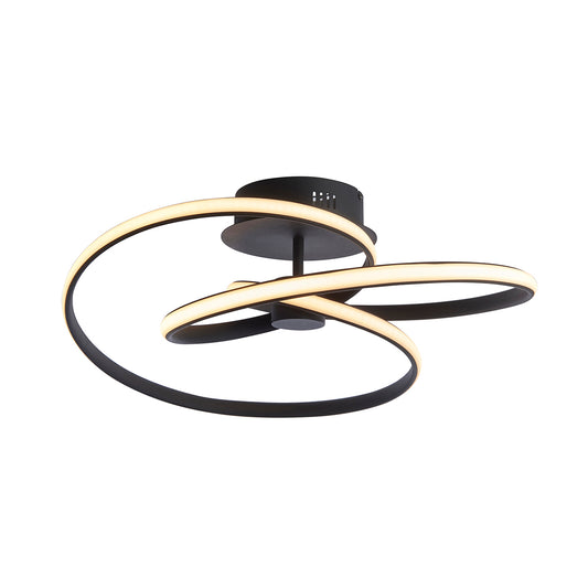 Talani Semi Flush Light in Textured Black