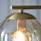 Ripple Champagne Lustre Floor Lamp in Satin Brass