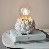 Elyse Table Lamp in Oatmeal Crackle and Antique Brass