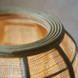 Ren Natural Bamboo Table Lamp in Matt Black