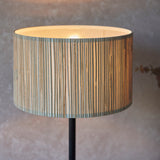 Luna Natural Seagrass Table Lamp in Matt Black