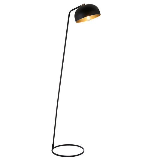 Toronto Floor Lamp in Matt Black and Antique Brass